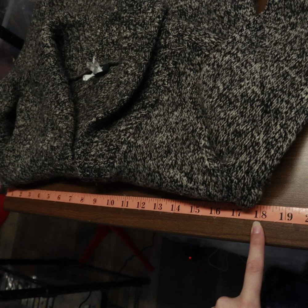 J. Crew Wool‎ Marled Sweater Womens M Gray Professor Academia Eclectic Grandpa